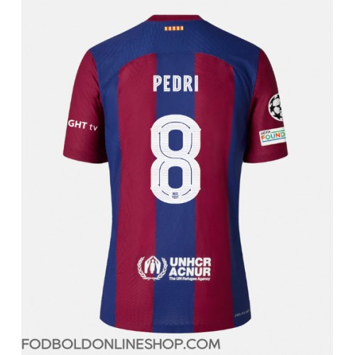 Barcelona Pedri Gonzalez #8 Hjemmebanetrøje 2023-24 Kortærmet